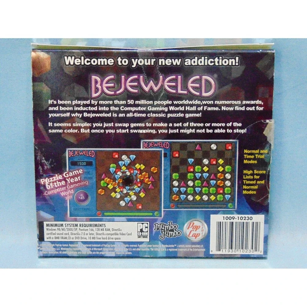 BEJEWELED Mumbo Jumbo‎ Vintage 2005 PC Game by Pop Cap Games (FREE Shipping!)